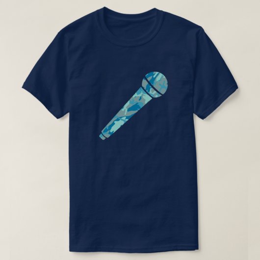 BlueBlast Camo Pattern-microfoon T-shirt (Design voorkant)