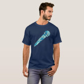 BlueBlast Camo Pattern-microfoon T-shirt (Voorkant volledig)