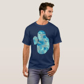BlueBlast Camo Pattern Paint Splat v2 T-shirt (Voorkant volledig)