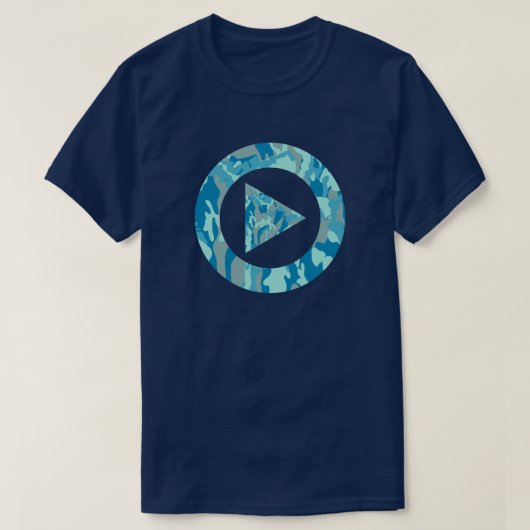 BlueBlast Camo Pattern Press Play T-shirt (Design voorkant)