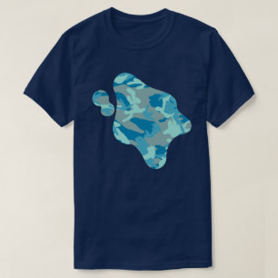 BlueBlast Camouflage Patroon Verf Spat T-shirt