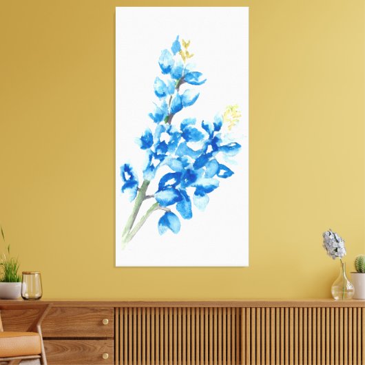 Bluebonnet 4 Stretted Canvas Print (Insitu (Woonkamer))