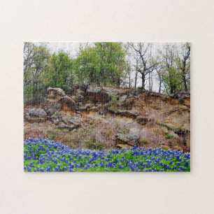 Bluebonnet Bloemen Blauwe Bloemen Texas Puzzel Legpuzzel
