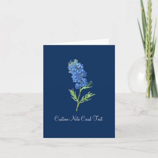 Bluebonnet Bloemen Texas Elegante Kunst Notitiekaartje (Voorkant)