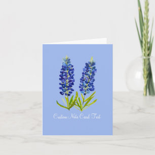Bluebonnet Bloemen Texas Elegante Kunst Notitiekaartje