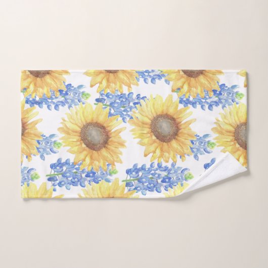 Bluebonnet et tournesol (Serviette à main)