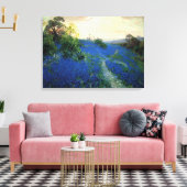 Bluebonnet Field, schilderij van Julian Onderdonk Canvas Afdruk (Insitu (Woonkamer))