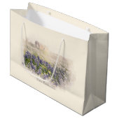 Bluebonnet Field Sketting Waterverf Groot Cadeauzakje (Voorkant Gekanteld)
