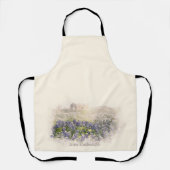 Bluebonnet Field Sketting Waterverf Schort (Voorkant)