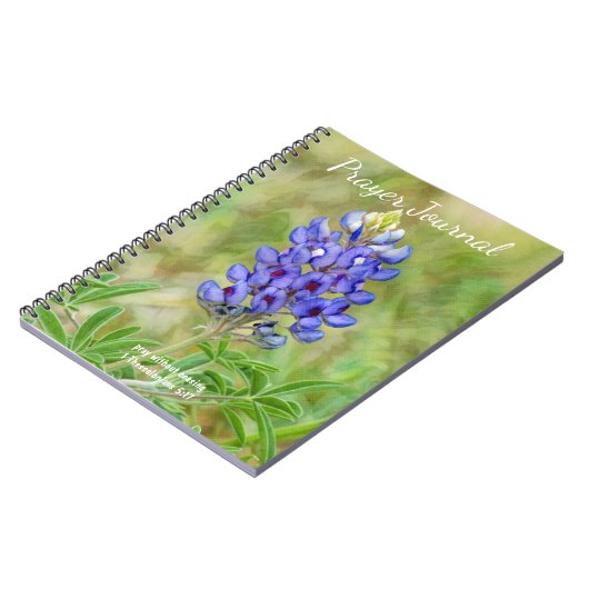 Bluebonnet Fleur Bleu Fleur Art Prière Journal (Côté gauche)