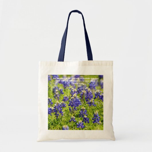 Bluebonnet Flowers Scripting Canvas tas (Voorkant)