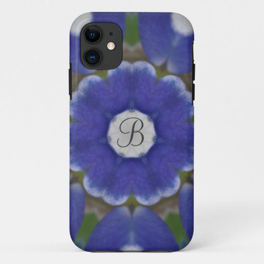 Bluebonnet Monogram Case-Mate iPhone Case (Achterkant)