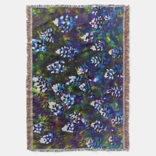 Bluebonnet ontwerp- Gooi deken (Voorkant Verticaal)