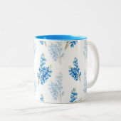 Bluebonnet Pattern Tweekleurige Koffiemok (Voorkant rechts)