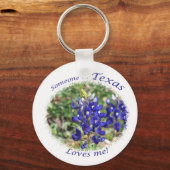 Bluebonnet "Quelqu'un au Texas m'aime." Porte-clés (Recto)