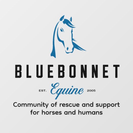 Bluebonnet-ruiterauto sticker (Vel)