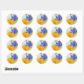 Bluebonnet-Sticker Ronde Sticker (Vel)