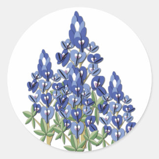Bluebonnet-Sticker Ronde Sticker