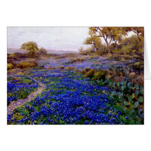 Bluebonnets à Twilight, au nord de San Antonio