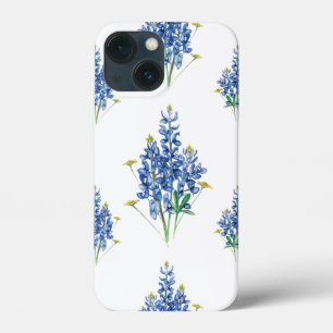 Bluebonnets and Wildflower Pattern iPhone 13 Mini Hoesje