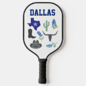 Bluebonnets Austin Dallas Floral Texan Flag Pickleball Paddle (Achterkant)