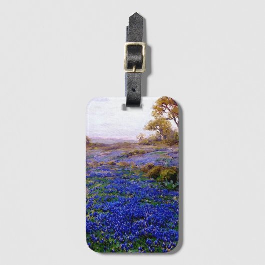 Bluebonnets bij schemering, ten noorden van San An Bagagelabel (Voorkant (verticaal))