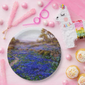 Bluebonnets bij schemering, ten noorden van San An Papieren Bordje (Feest)