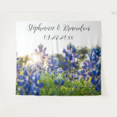 Bluebonnets Blauw Bloemen Texas Bruiloft Fotocabin Wandkleed (Voorkant (horizontaal))