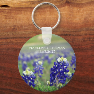 Bluebonnets Blauwe Bloemen Texas Bloemen Bloemen B Sleutelhanger