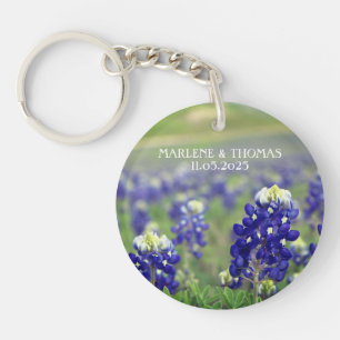 Bluebonnets Blauwe Bloemen Texas Bloemen Bloemen B Sleutelhanger