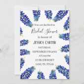 Bluebonnets Bloemen Waterverf Boho Vrijgezellenfee Kaart (Voorkant)
