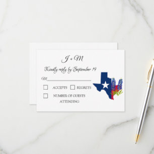 Bluebonnets Blue Floral Texas fleurs Moderne RSVP