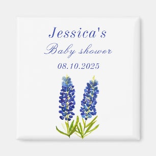 Bluebonnets Blue Floral Texas Meisje Baby shower Magneet