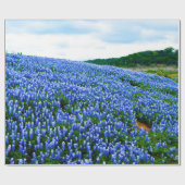 Bluebonnets Blue Floral Texas Texan Elegant Cadeaupapier (Vlak)