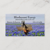 Bluebonnets de cartes de visite d'huile et (Devant)