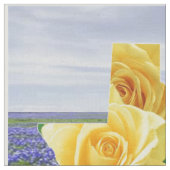 Bluebonnets de Texas et tissu de rose jaune (Fermer)