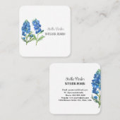 Bluebonnets élégant Floral Texas Carte de visite (Devant / Derrière)