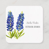 Bluebonnets élégant Floral Texas Carte de visite (Devant)