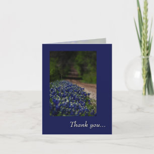 Bluebonnets en de Landweg danken u kaarden Bedankkaart