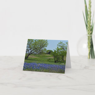 Bluebonnets en een Oude de notakaart van de Schuur Kaart
