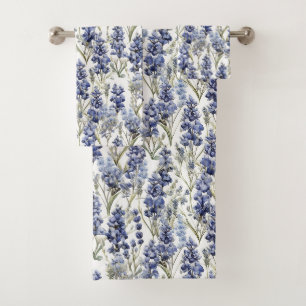 Bluebonnets Fleurs Bleu Aquarelle Fleurs sauvages