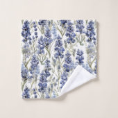 Bluebonnets Fleurs Bleu Aquarelle Fleurs sauvages (Gant de toilette)
