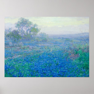 Bluebonnets near San Antonio, Texas door Onderdonk Poster