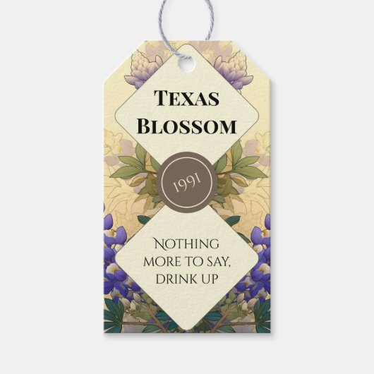 Bluebonnets of Texas Bottle Label Set Cadeaulabel (Voorkant)
