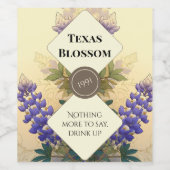 Bluebonnets of Texas Bottle Label Set Wijn Etiket (Enkel label)