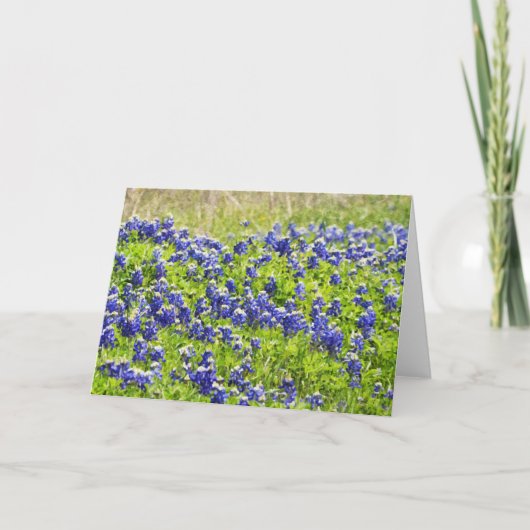 Bluebonnets peints 1 Carte Écriture Isaïe 61:11 (Devant)