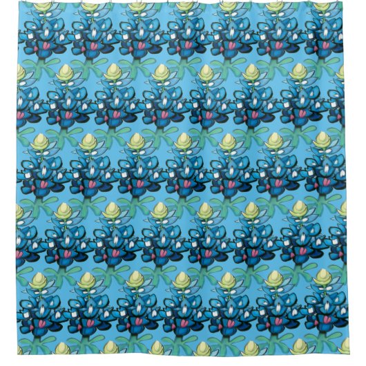 Bluebonnets Shower Curtain Douchegordijn (Voorkant)