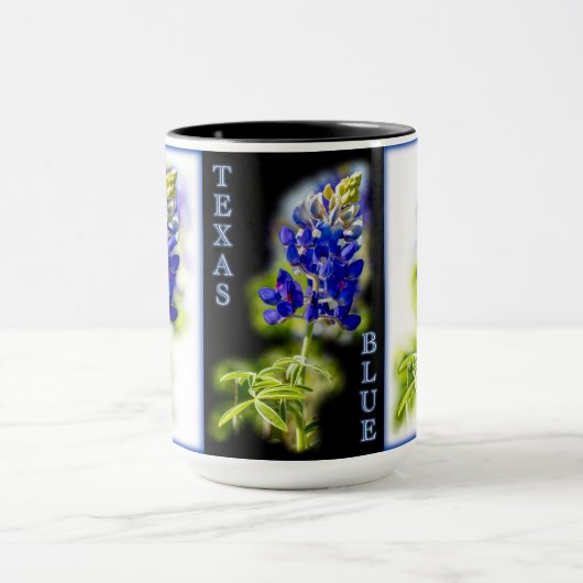 Bluebonnets texans avec noir, Mug (Centre)