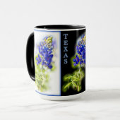 Bluebonnets texans avec noir, Mug (Devant gauche)