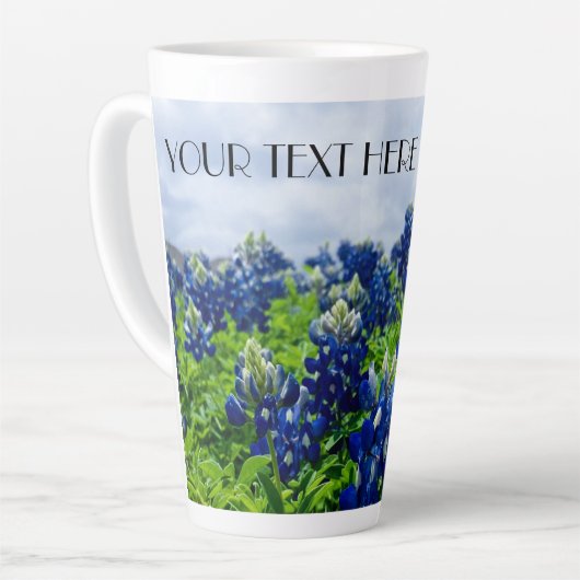 Bluebonnets Texas Bloemen Lupine Latte Mok (Linkerhoek)